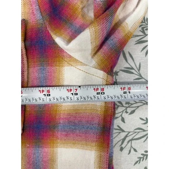 Aeropostale Boyfriend Fit Plaid Shirt Medium Button Front NWT Cotton Blend - Picture 9 of 10